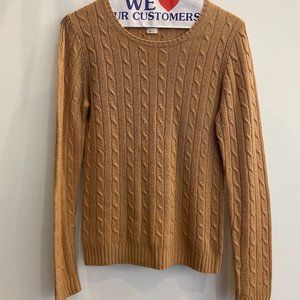 JCrew XS Argyle Camel Sweater